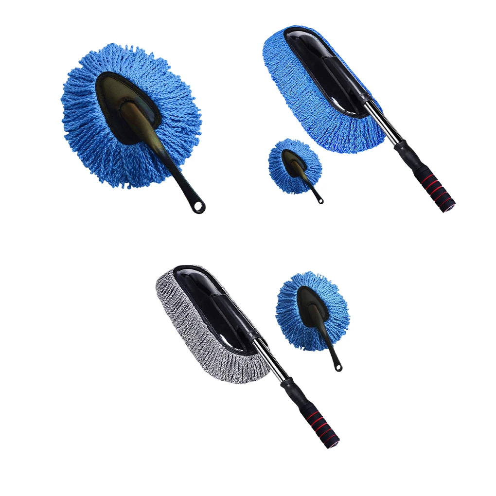 

Cars Soft Cleaning Brush Retractable Microfiber Dust Broom Multipurpose Clean Supplies Household Car Tools Wash Mop