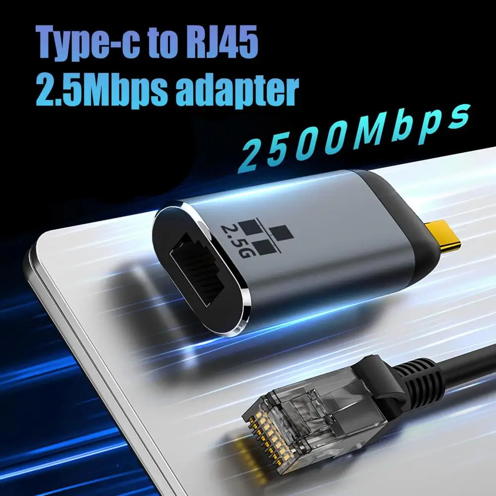 Ethernet-адаптер USB C к 2 5 Гбит/с Type-C RJ45 Gigabit совместимый с телефоном Windows Android ноутбуком