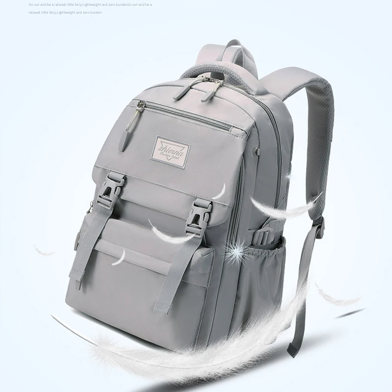 Large School Bags for Girls Waterproof Schoolbag Student Book Bag Fashion Black Pink Teen School Backpack Children Travel Bag