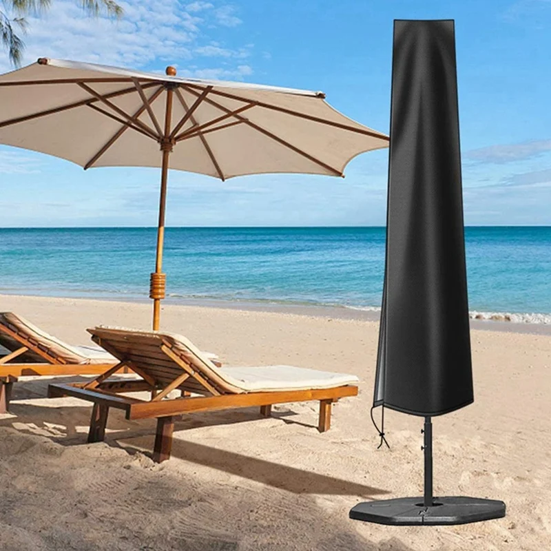 

Patio Umbrella Cover - Waterproof Patio Parasol Covers With Zipper For 7Ft To 11Ft Outdoor Umbrellas