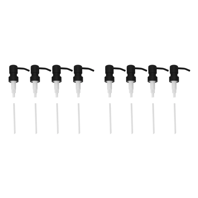 

LUDA Soap Dispenser Replacement Pump,8Pack Rust-Proof With Metal Coated Pumps Fit Standard 8Oz/16Oz Boston Round Bottles