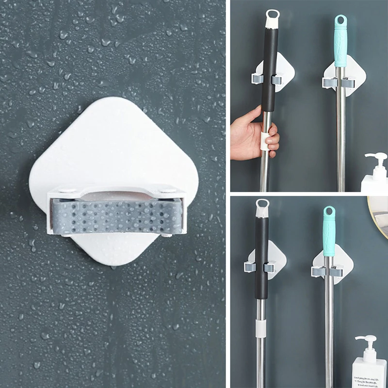 

Универсальные крючки, держатель для швабры, настенный органайзер для швабры, метла, водонепроницаемый настенный крючок, самоклеящийся