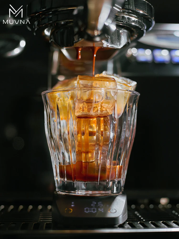 MUVNA-Mini Escala Espresso Eletrônico Pesando LED Alta Precisão Balança de Café Portátil Pó Recebendo Cup 0 1 г