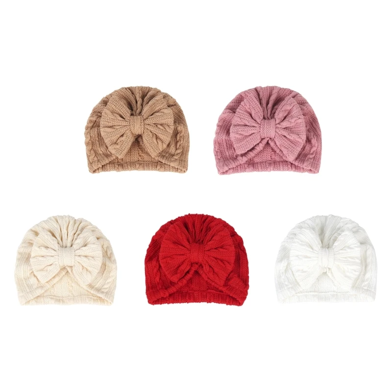 

Bow Newborn Babies Girls Hat Infant Beanie Soft Babies Girls for Autumun Winter