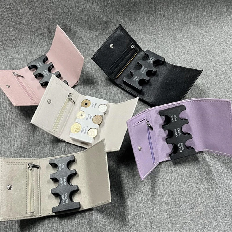 Двойной кошелек с зажимом для денег в японском и корейском стиле 2 1 мелочи