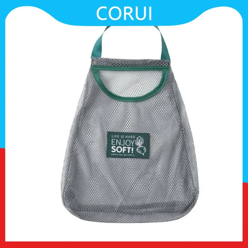 

Многоразовые воздухопроницаемые сетчатые мешки, сетчатый подвесной мешок большой вместимости для хранения картофеля, лука, имбиря, чеснока, 2/4/5 шт.