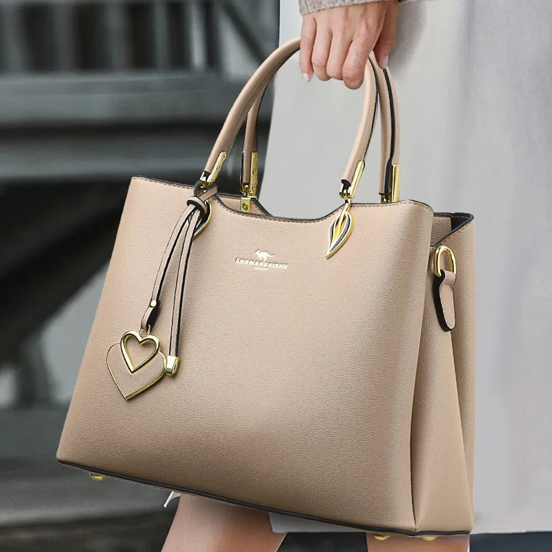 2023 Fashion Luxury Mother Handbag Female Pu Leather Shoulder Messenger Bag Large Capacity Crossbody Bag Luxury Top-Handle Bag