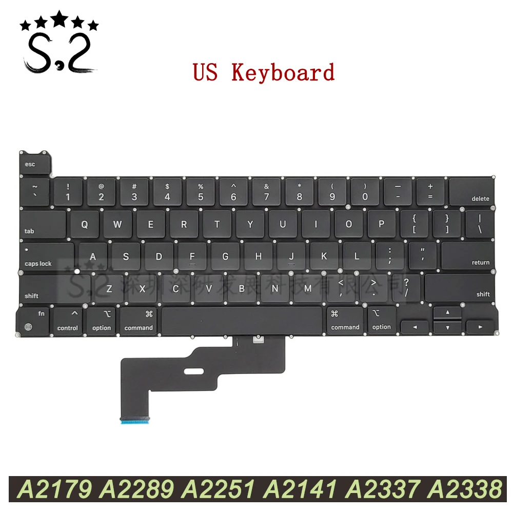 

Новая английская клавиатура для ноутбука Macbook Pro Air A2179 A2251 A2141 A2289 A2337 A2338, замена клавиатуры