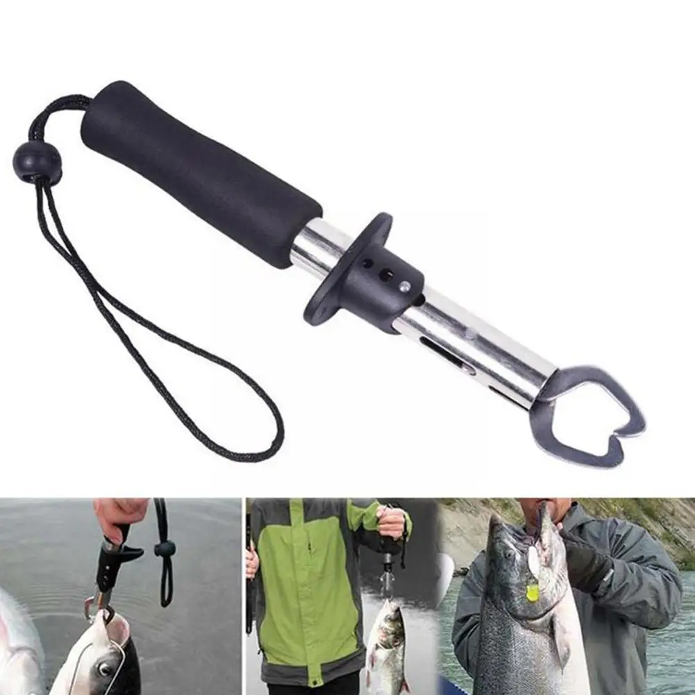 

15-21.5cm Fishing Gripper Portable Stainless Steel Fish Lip Controller Handle Grab Fishing Tackle Plier Holder for Fishing