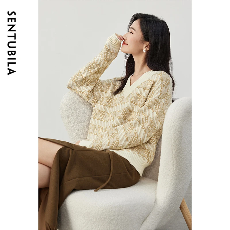 Женский трикотажный пуловер SENTUBILA