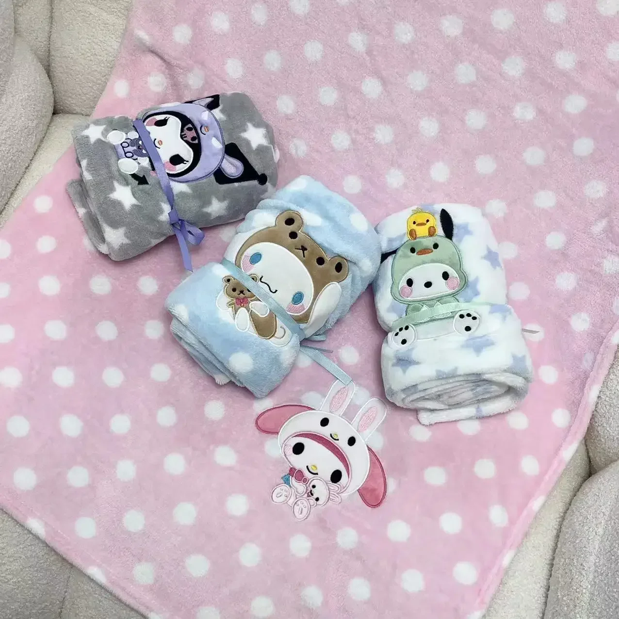 Милое одеяло для сна Kuromi My Melody Cinnamoroll почточное в японском стиле одноразмерное