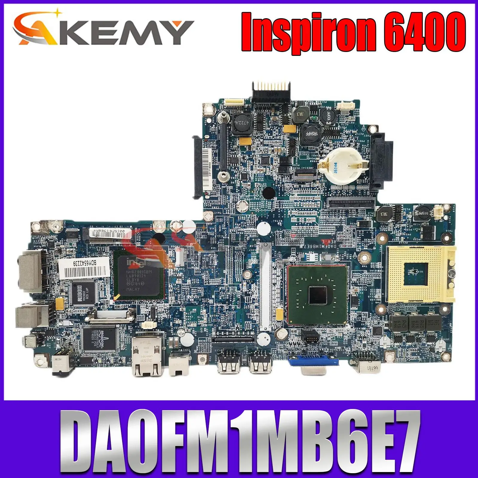 

Материнская плата для ноутбука DELL Inspiron 6400 DA0FM1MB6E7 GM945 DDR2, 100% Протестировано