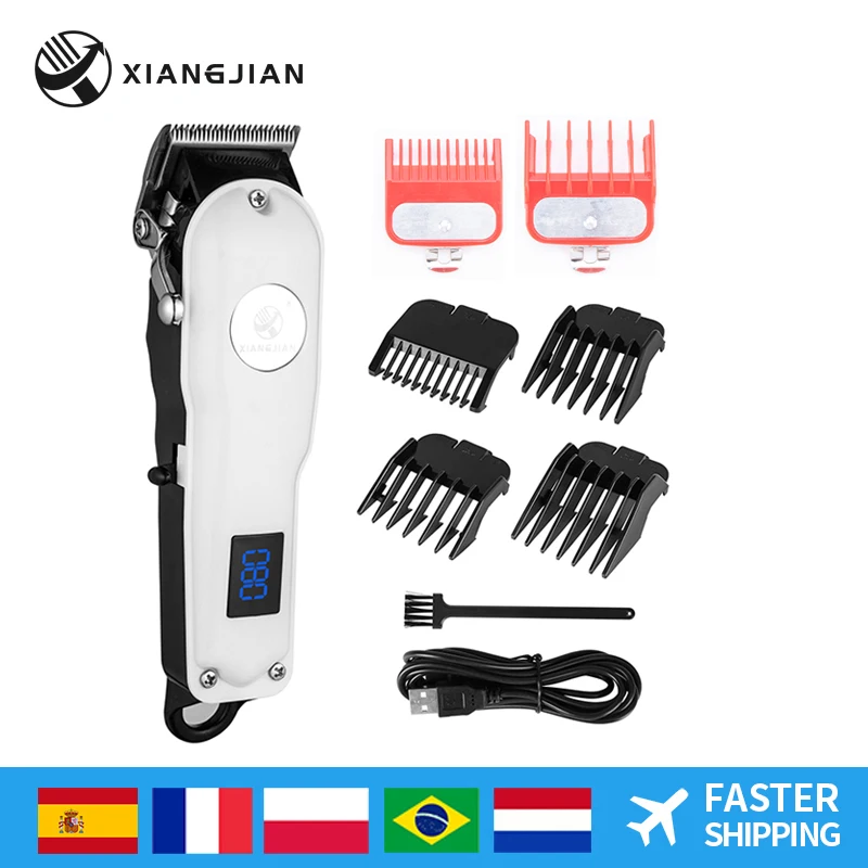 

XIANGJIAN Profession Hair Clipper Barber Hair Cut Machine Cordless Hair Trimmer Beard For Men Rechargeable Hair Cutting