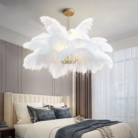 josephine feather chandelier nordic led creative lamp modern decor lamp dia 80cm bedroom living room indoor princess chandelier