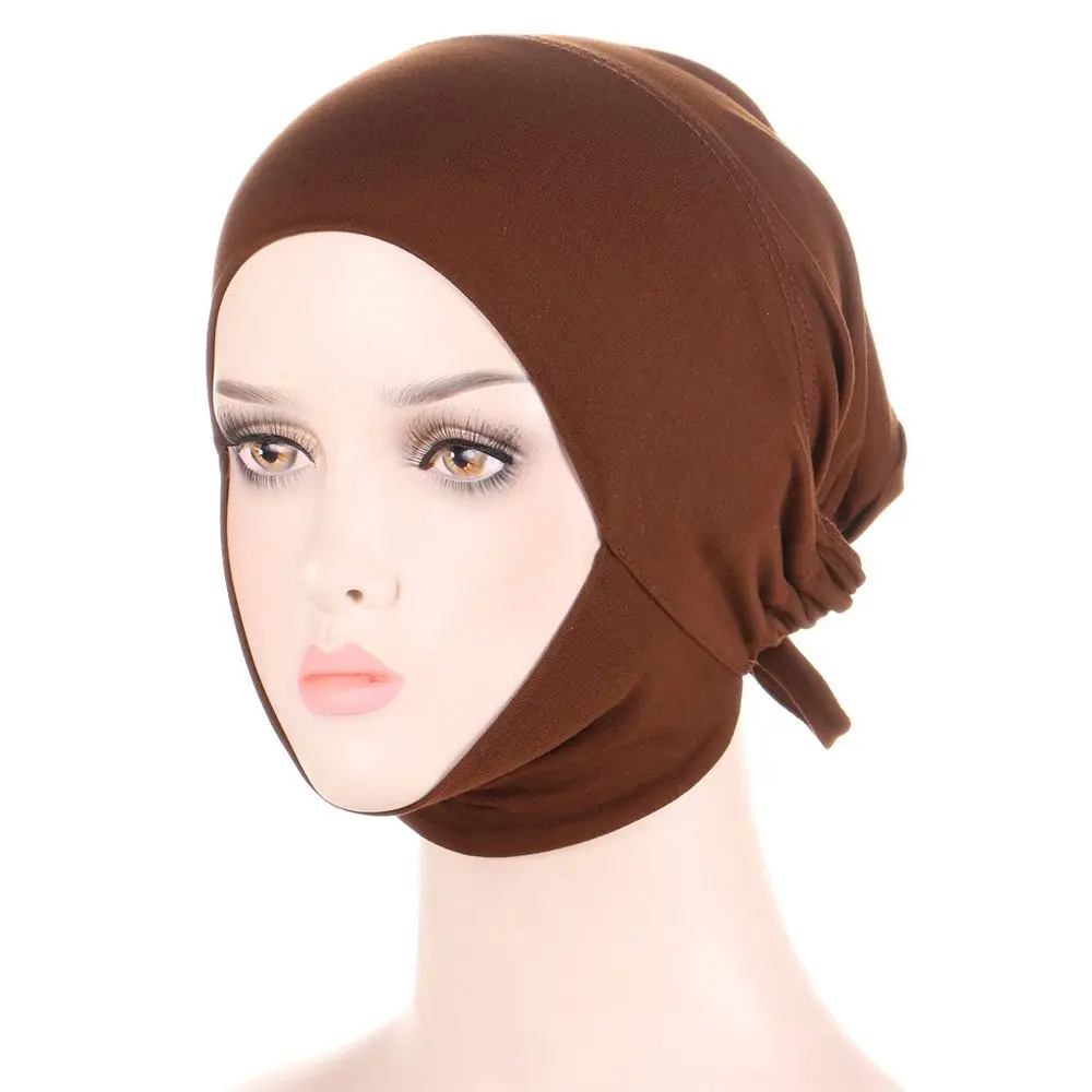 

Adjustable Arab Turban Stretch Muslim Female Headscarf Inner Hijab Caps Headwrap Islamic Cap