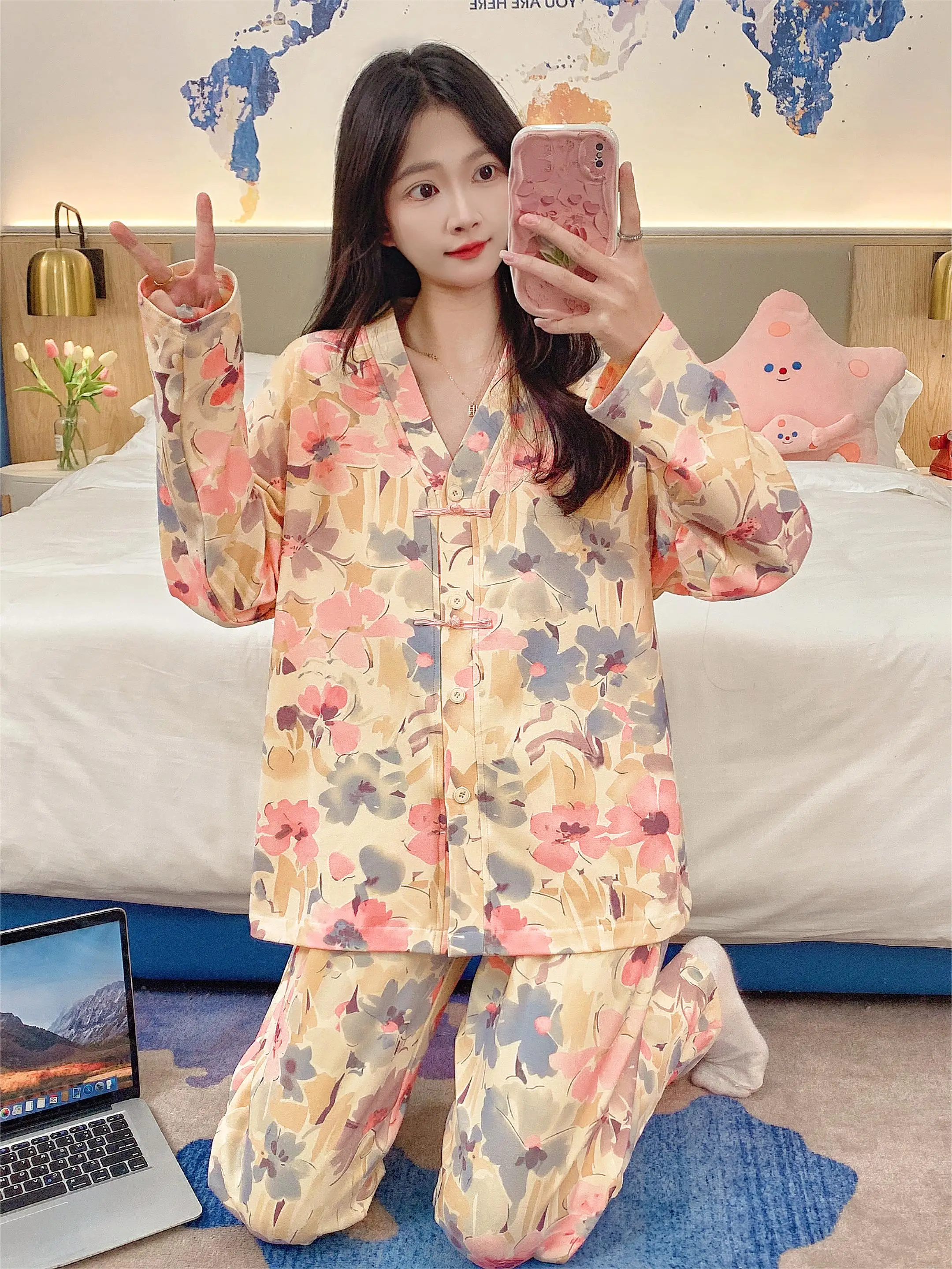 Пижамный комплект пижамы ночная одежда женская пижама модная сексуальная для