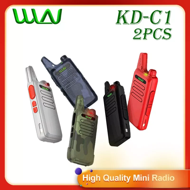 Enlarge 2pcs WLN KD C1 Mini Walkie Talkie Handheld Ham Radio Transceiver USB Charging wln kd-c1 walkie talkie uhf 400-470 mhz wln KDC1
