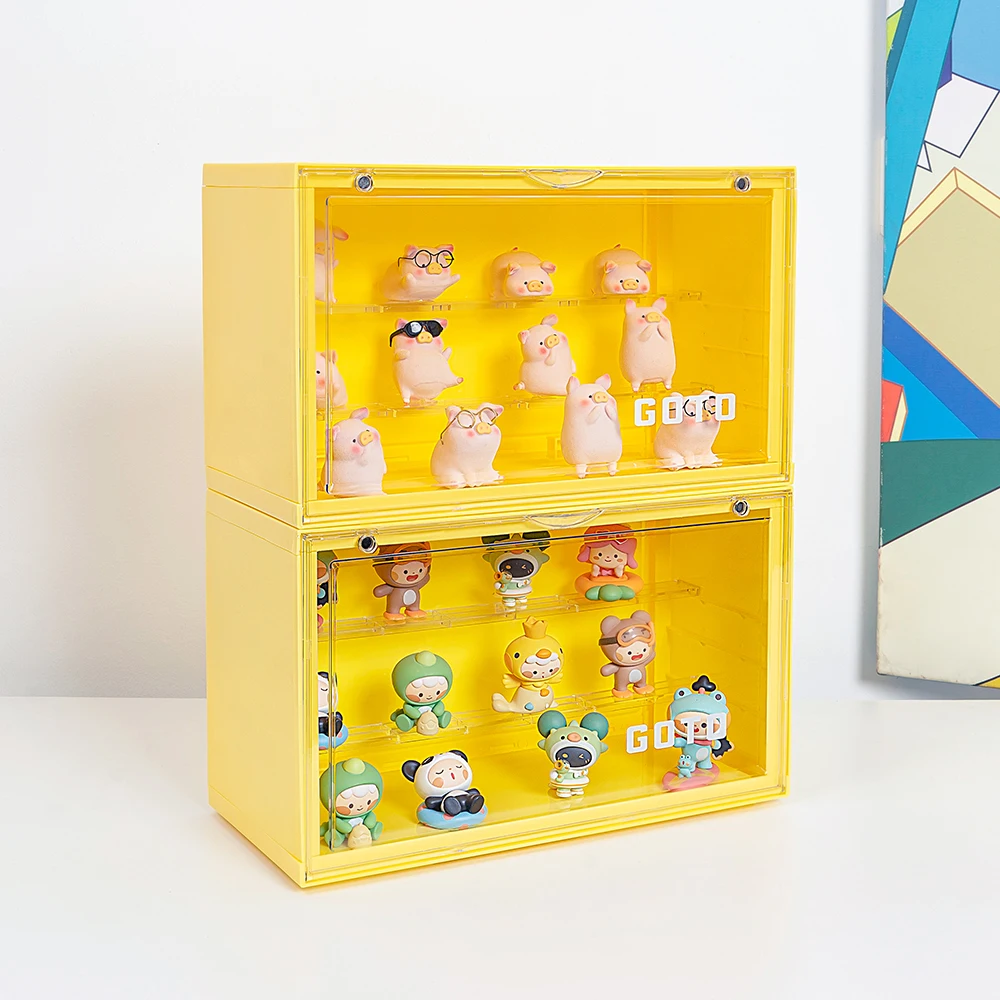 Прозрачная коробка для хранения GOTO Пылезащитная аниме-фигурок Q-версия кукол Gundam