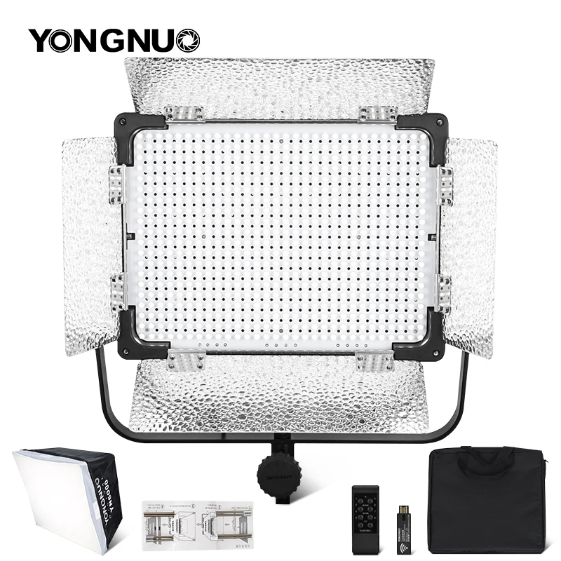 

Светодиодсветильник лампа для видеосъемки YONGNUO YN6000 3200K-5500K 50 Вт 600, профессиональная лампа для фотографии, большая светильник Панель с софтбо...