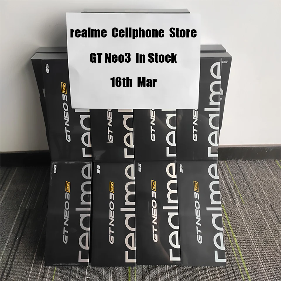 realme GT NEO3 NEO 3 5G Smartphone 80/150W Charge Dimensity 8100 120HZ AMOLED Screen 4500mAh NFC  Mobile Phone
