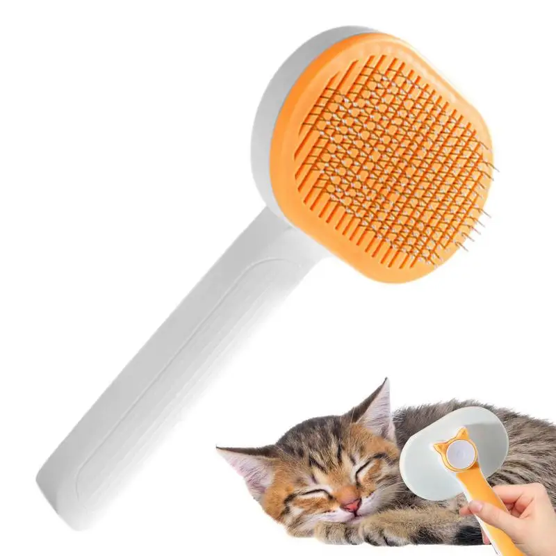 

Self Cleaning Slicker Brush Dog Brush For Shedding Dog Cat Bunny Pet Grooming Shedding Brush Easy Using Pet Massaging Tool
