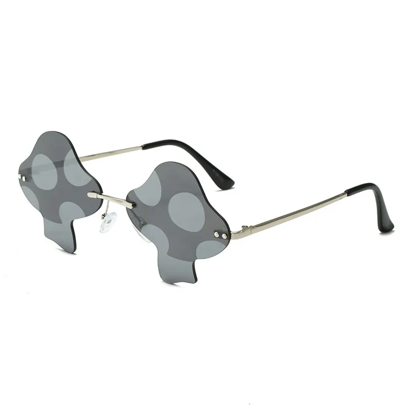

Женские солнцезащитные очки без оправы, легкие спортивные солнцезащитные очки в форме грибов для защиты от УФ лучей, для улицы, вождения, пляжа