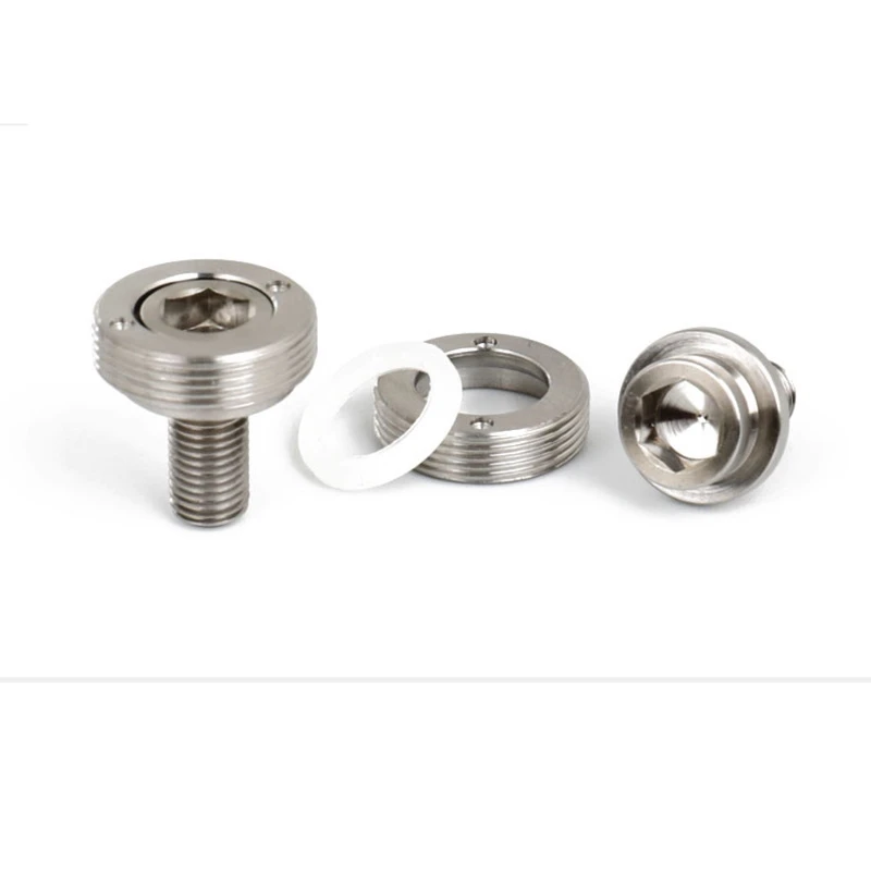 

Titanium Alloy M8X15 Bicycle Hex Bolts For Brompton Bottom Bracket With Dust Cap Gasket Bike Parts