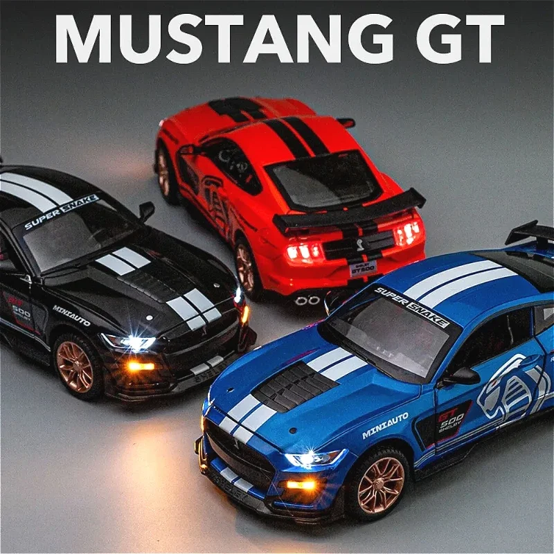 Модель автомобиля из сплава 1/24 модель Mustang Shelby GT500 искусственный звук и