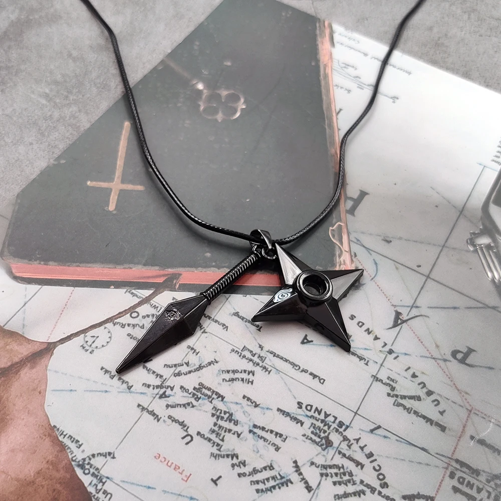 Ожерелье с подвеской Kunai Shuriken для женщин 2022 аксессуары японского аниме Наруто