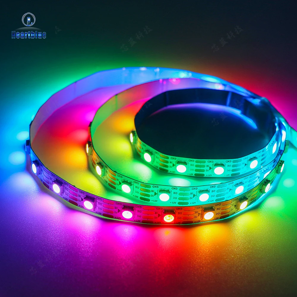 WS2815 Светодиодная лента (обновление WS2812b) SMD5050 IP30/IP65/IP67 DC12V адресная RGB двойная