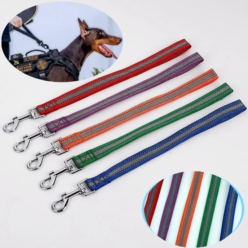 

Dog Leash Reflective Leashes for Dog Walking Short Dogs Leash Safety Belts for Dogs Traveling Nylon Leashes Puppy Pet Supplies
