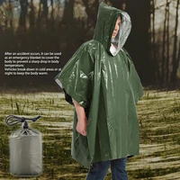 multifunctional raincoat outdoor 3 in 1 waterproof rain coat survival poncho camping cold insulation rainwear blanket hiking mat
