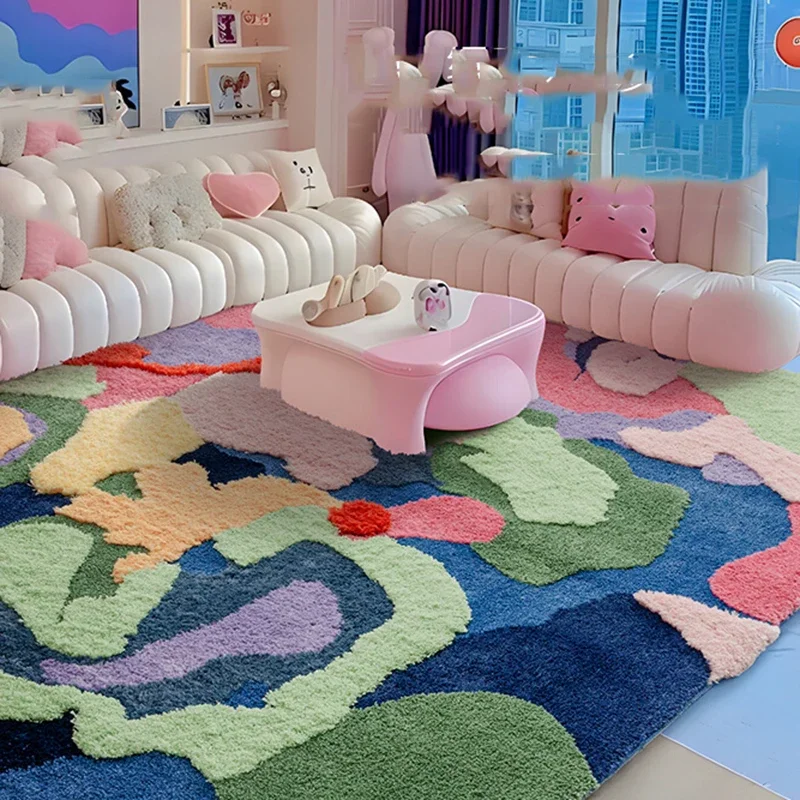 Ковер для гостиной диван журнальный столик детский коврик комнаты осенние