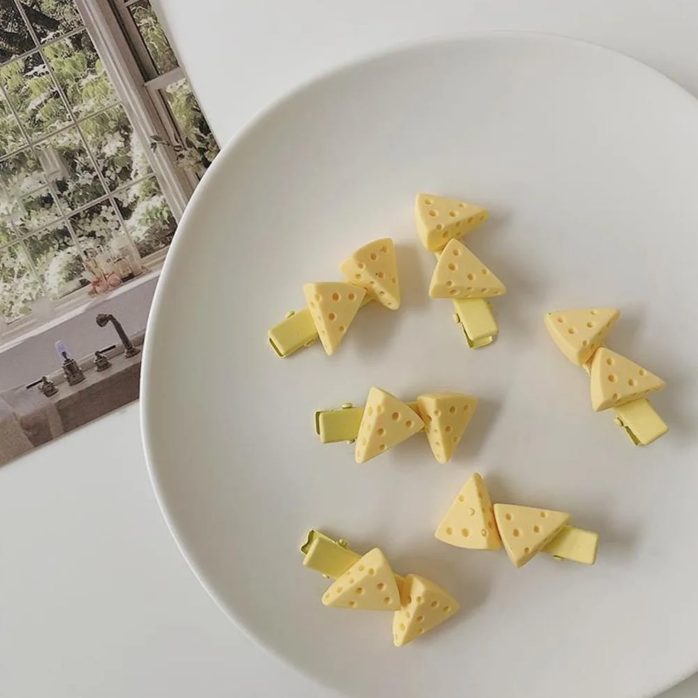 

Cute Cheese Hairpin Girl Hairpin Simple Side Hair Clips Yellow Hairpin Duckbill Clips Hair Ornament Fashion Hair Accessories