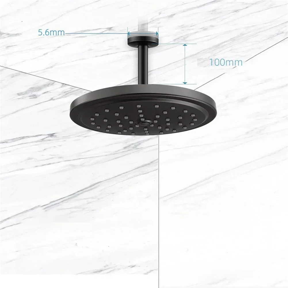 Черный кронштейн для душа 10-30 см с фланцем прямой потолочный удлинитель душевой