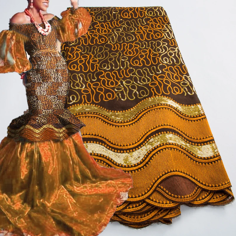 

Swiss Voile Lace Fabric 2023 High Quality Sequins Embroidered African Lace Fabric Nigerian Luxurious Dress for Women Party A3438