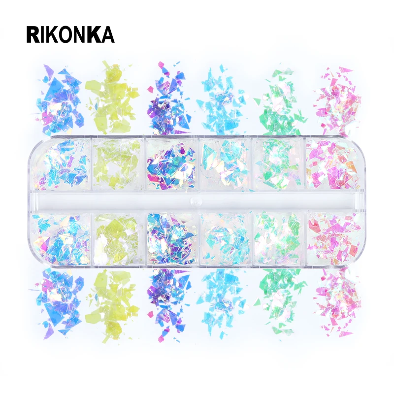 Конфетти искусственный набор красочные хлопья русалки аксессуары для маникюра