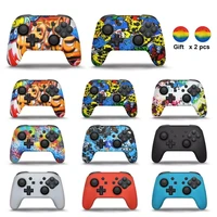 silicone cover compatible nintendo switch pro controller gamepad rubber skin case joystick grips caps for switch accessories