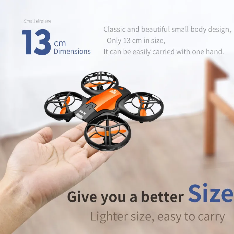 

V8 Mini Drone 4K 1080P HD Camera WiFi Fpv Air Pressure Altitude Hold Black Quadcopter RC Drone Toy
