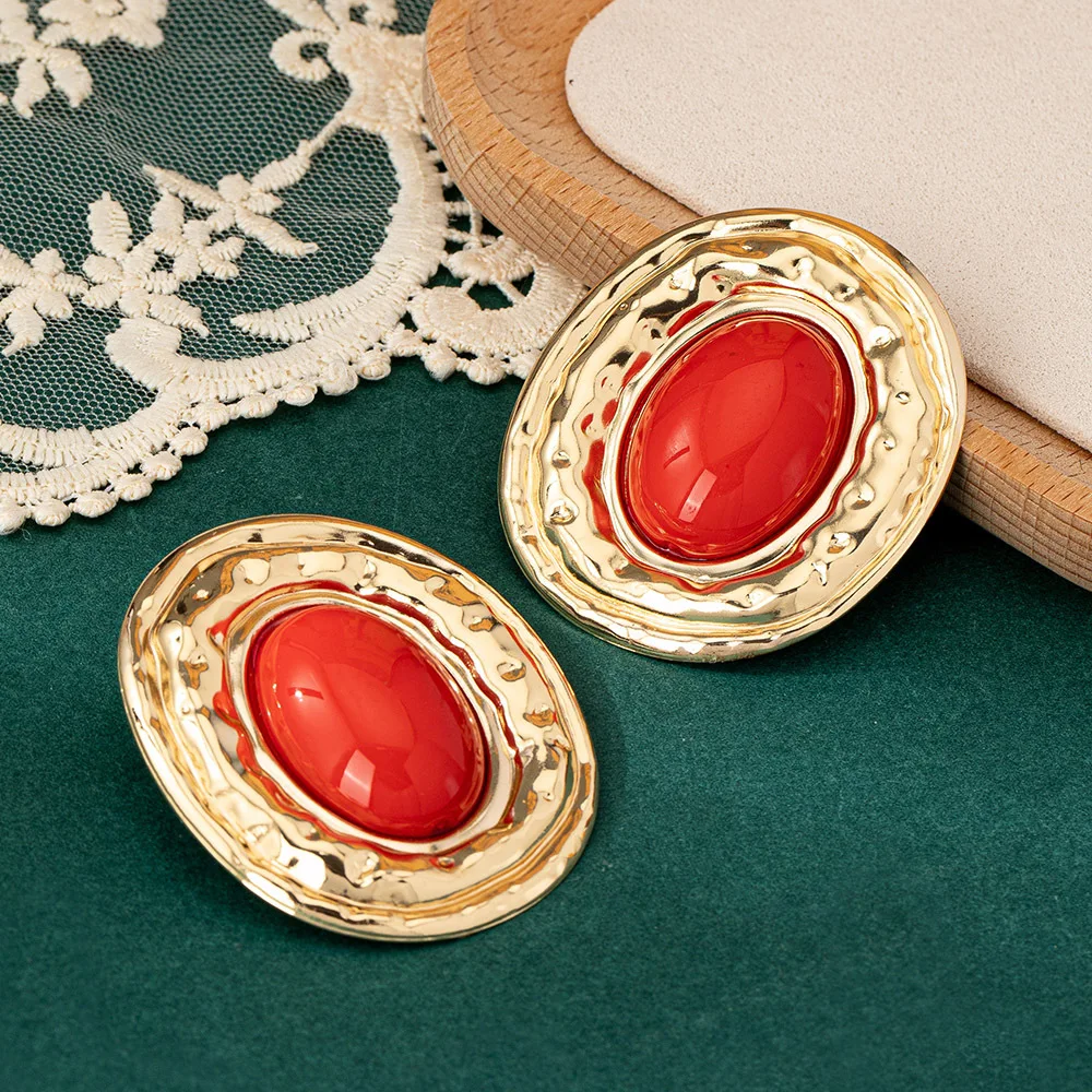 Жіночі сережки-гвоздики Круглі металеві геометричні аксесуари для вух Святкова вечірка Подарунок Модні прикраси CE214