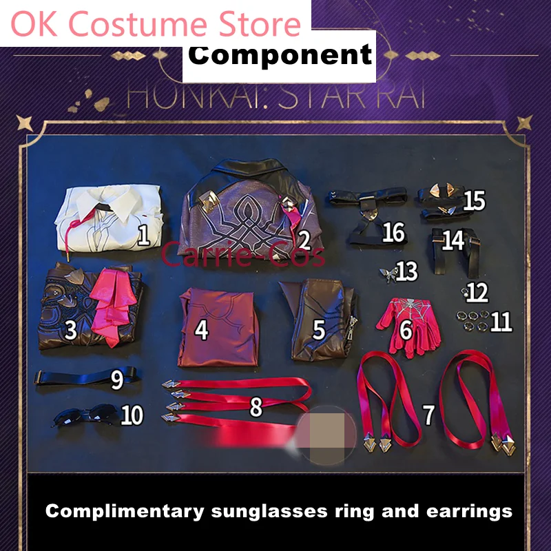 Костюм для косплея из аниме хонкай одежда ролевых игр пиджак рубашка штаны пояс