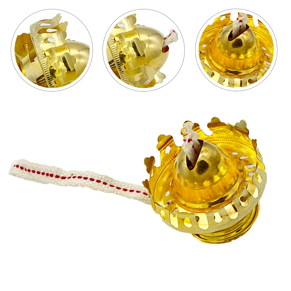 

Lamp Oil Burner Wick Holder Parts Electric Standtempleslamps Antiquecotton Lantern Holders Butter Tibetan Kerosene Chimney Brass