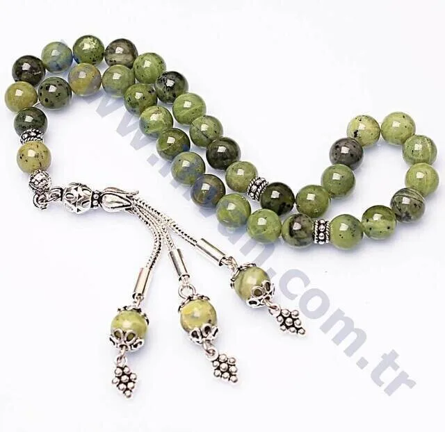 IQRAH Jade Stone Rosary (925 STERLING SILVER)