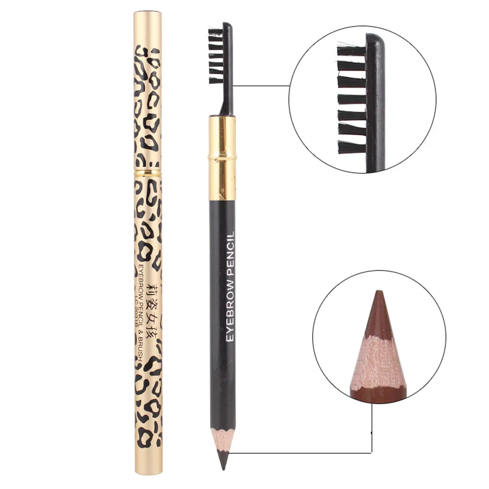 

Eyebrow Makeup Brow Brush Brown Eyeliner Waterproof Eye Pen Double Head Eyebrown Women Eyeshadow Dark Color Waterline White