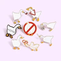 fashion goose hard enamel brooch pins metal alloy jewelry lapel pins badges accessories unisex jewelry gift