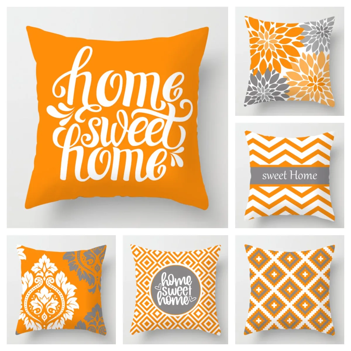 Nordic Orange Sweet Home Pillowcase Home Decoration Living R