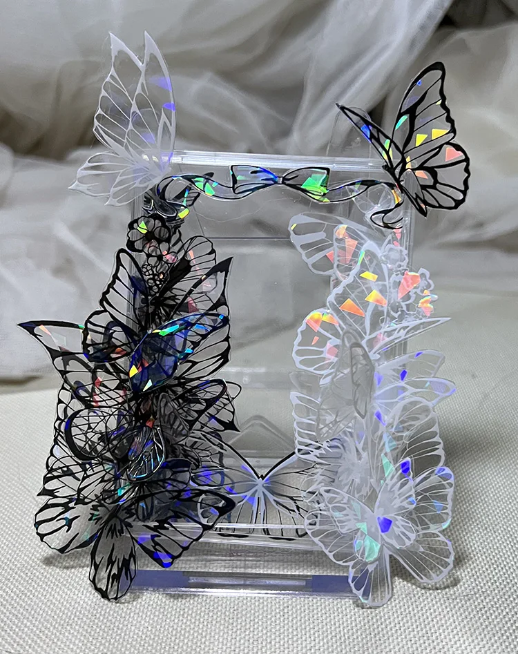 Лента для домашних животных Washi 1812 набор Butterfly Dream - черная блестящая бумага