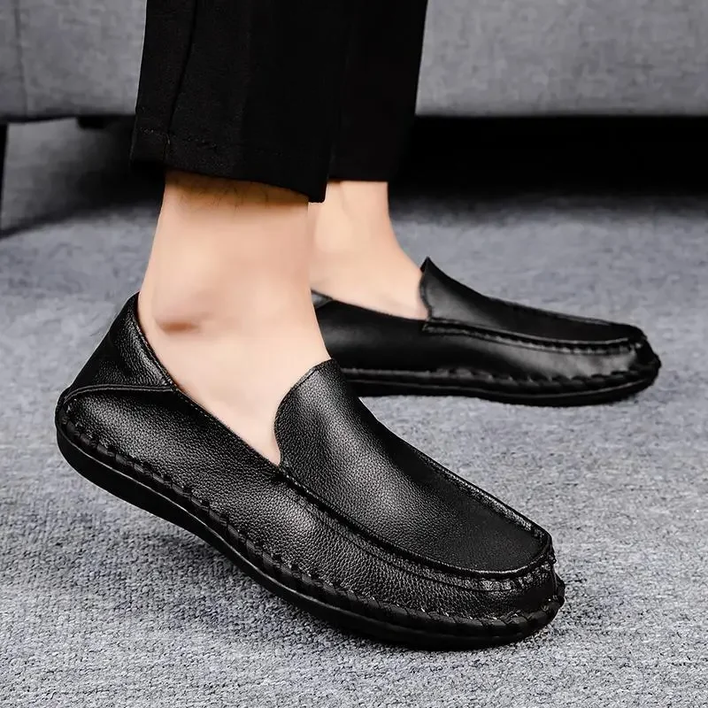 

Tods Men's Autumn New Men's Business Casual Shoes Genuine Leather Breathable Korean Style Leather Shoes Men's Men's One Pedal