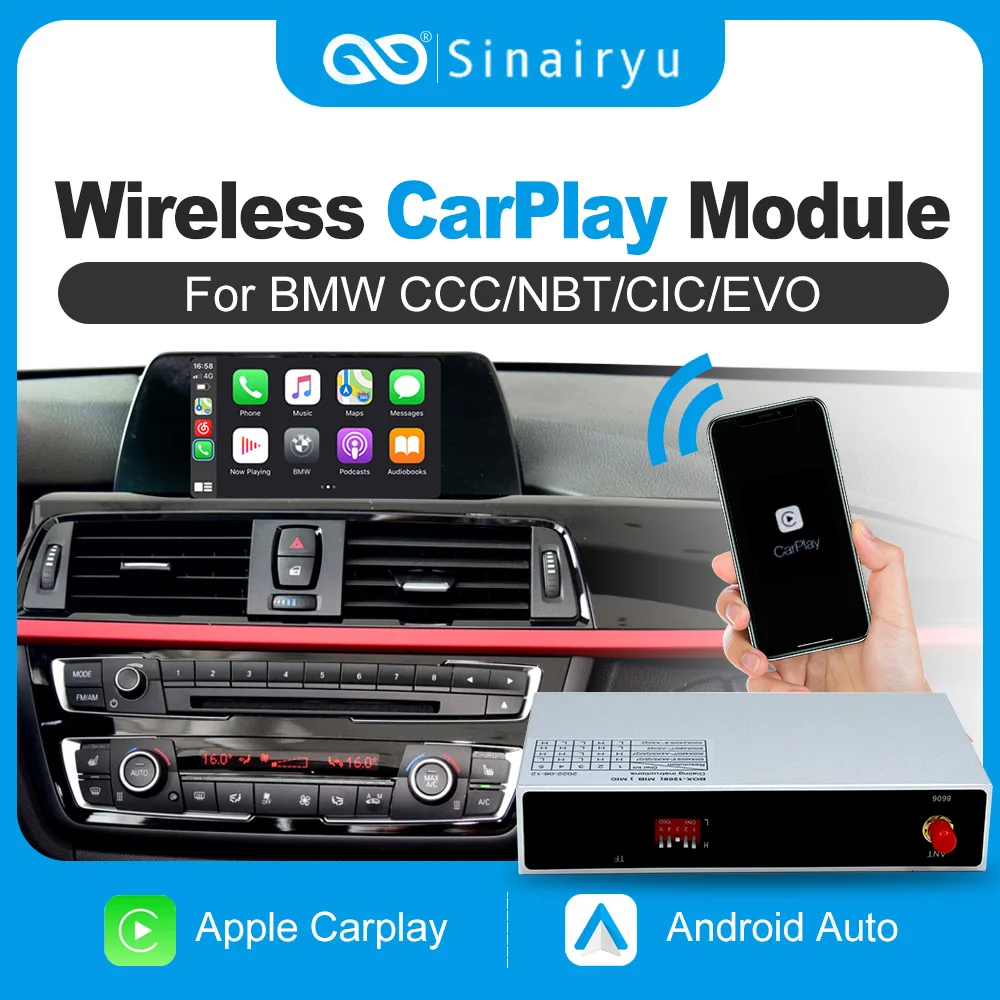 Sinairyu Carplay Interface EVO CCC CIC NBT For BMW E90 F20 F30 X5 E70 X3 X1 Coupe Wireless Apple Carplays Android Auto Mirroring Sinairyu Carplay Interface EVO CCC CIC NBT For BMW E90 F20 F30 X5 E70 X3 X1 Coupe Wireless Apple Carplays Android Auto Mirroring