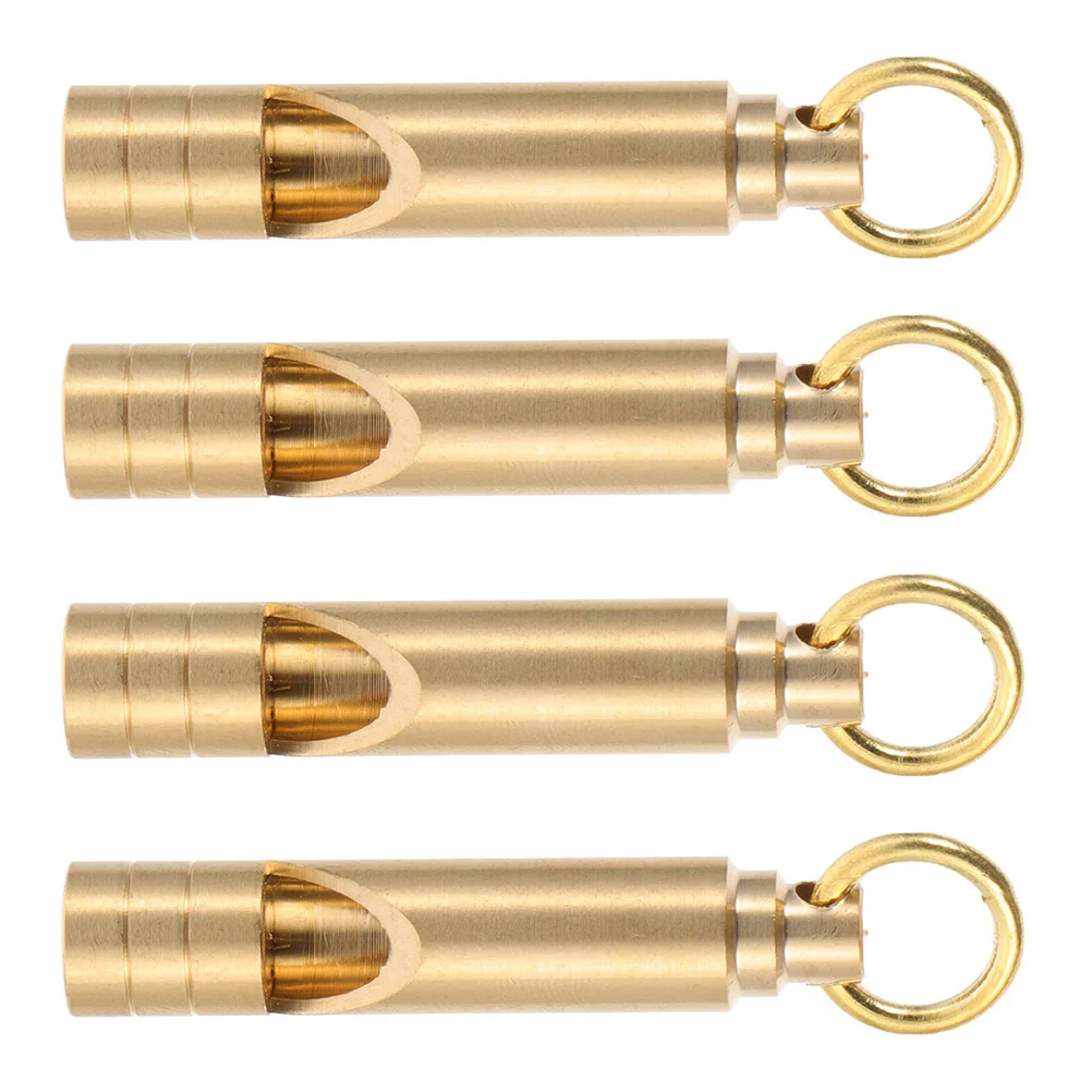 

4 Pcs Car Key Chain Emergency Survival Whistle Birthday Gift EDC Loud Whistle Loud Whistles Camping Whistles Lanyard
